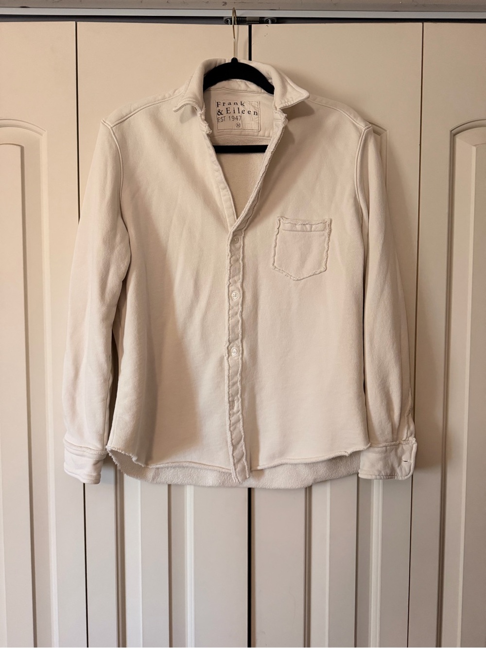 Frank & Eileen Women’s Cream Button-Front Shirt Jacket